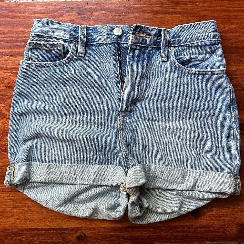 Urban Outfitters BDG Mom High Rise Light Wash Jean Shorts